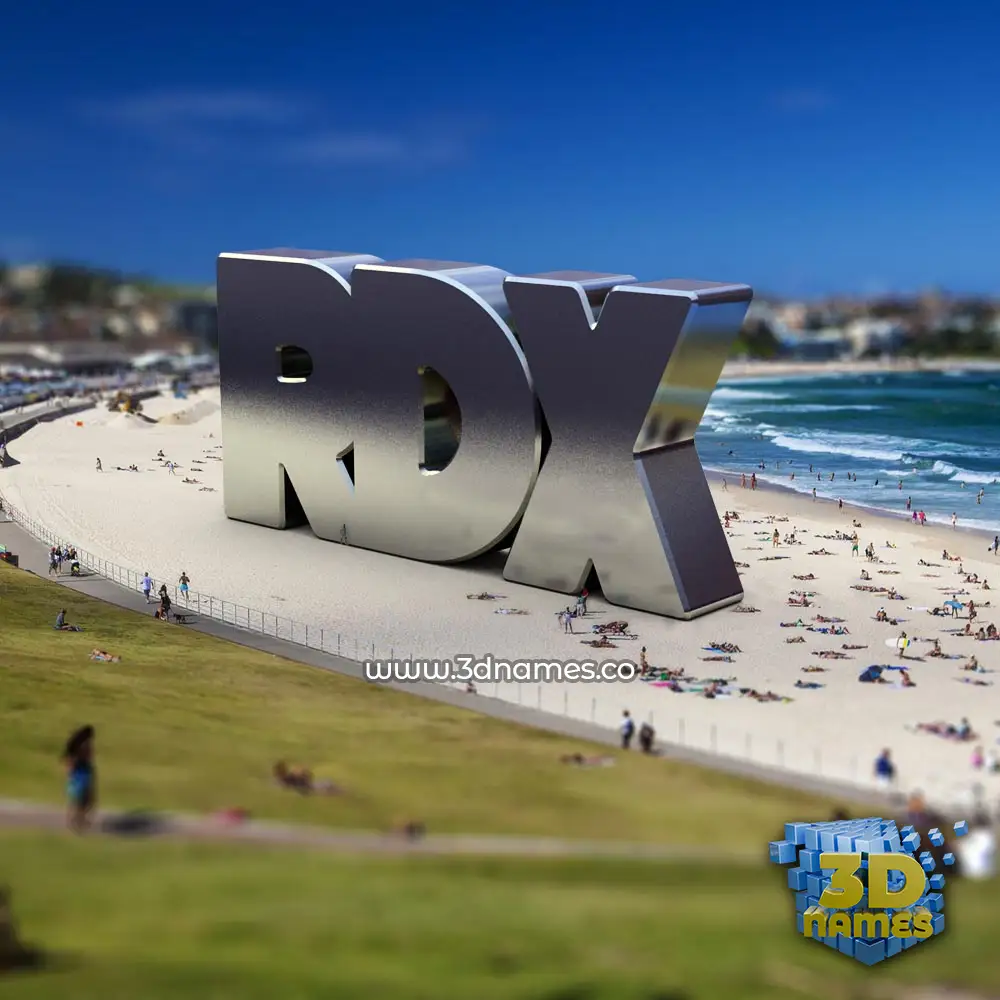 rdx in Bondi Beach style - 3D name wallpaper
