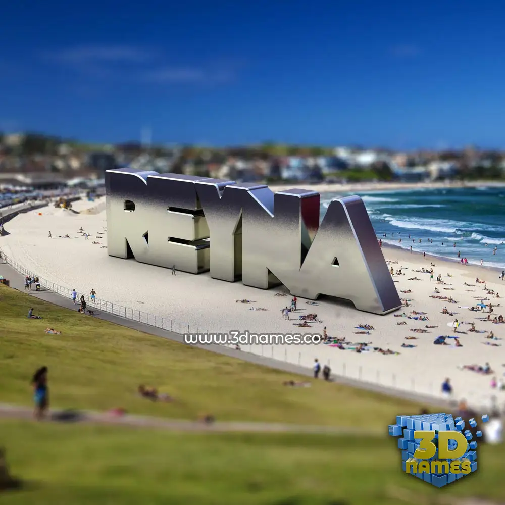 reyna in Bondi Beach style - 3D name wallpaper