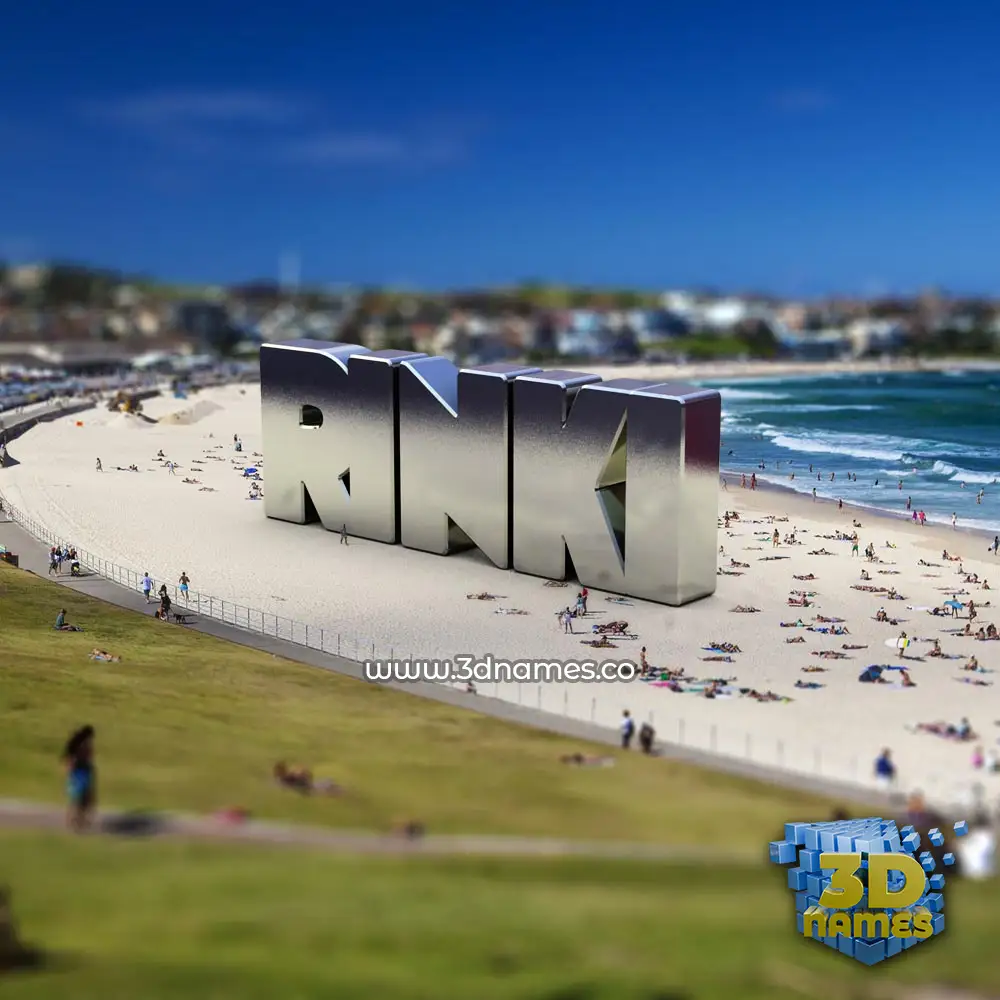 rinki in Bondi Beach style - 3D name wallpaper