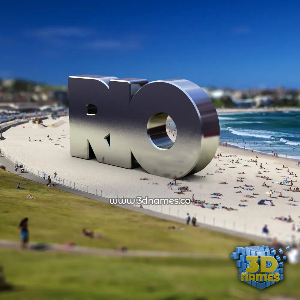 rio in Bondi Beach style - 3D name wallpaper