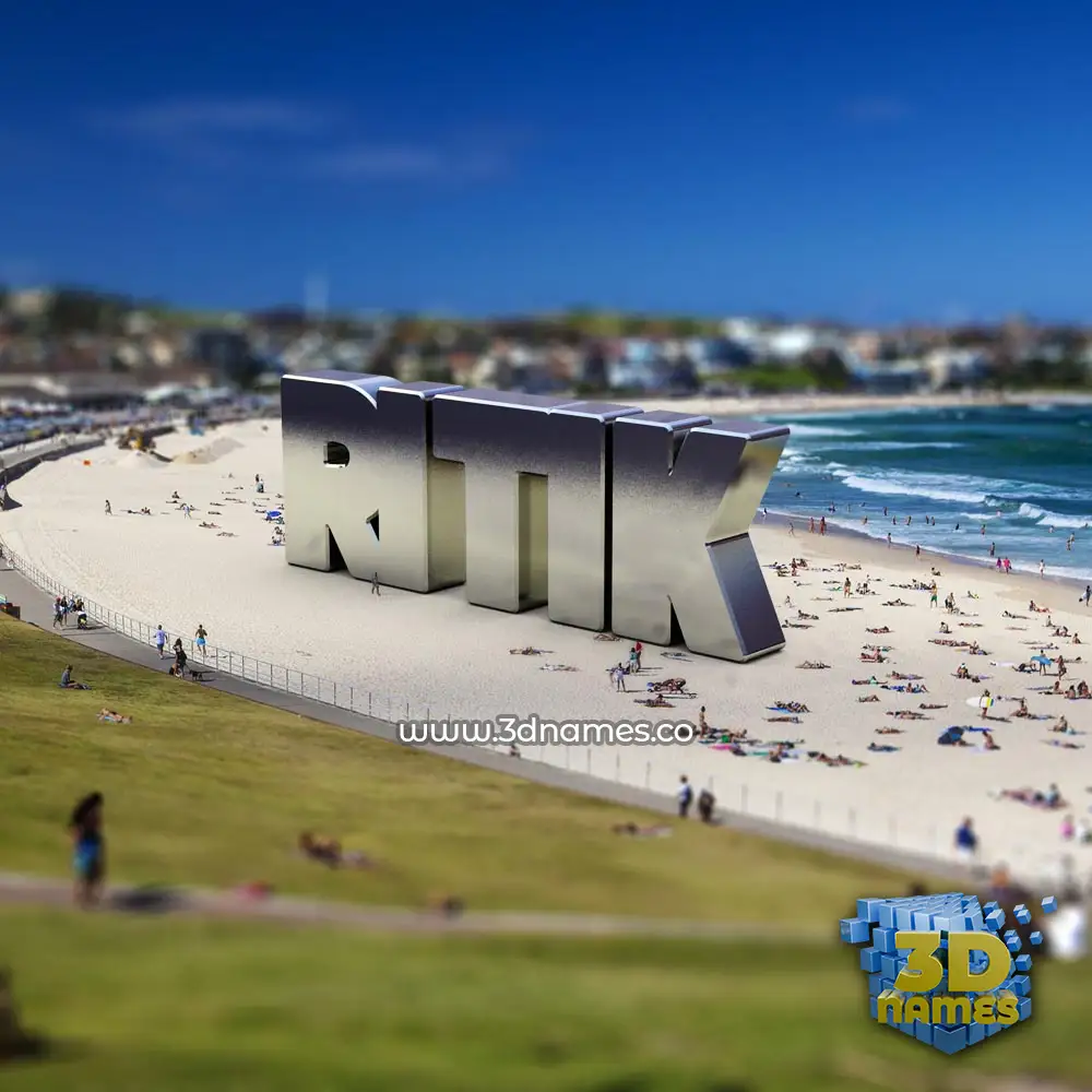 ritik in Bondi Beach style - 3D name wallpaper