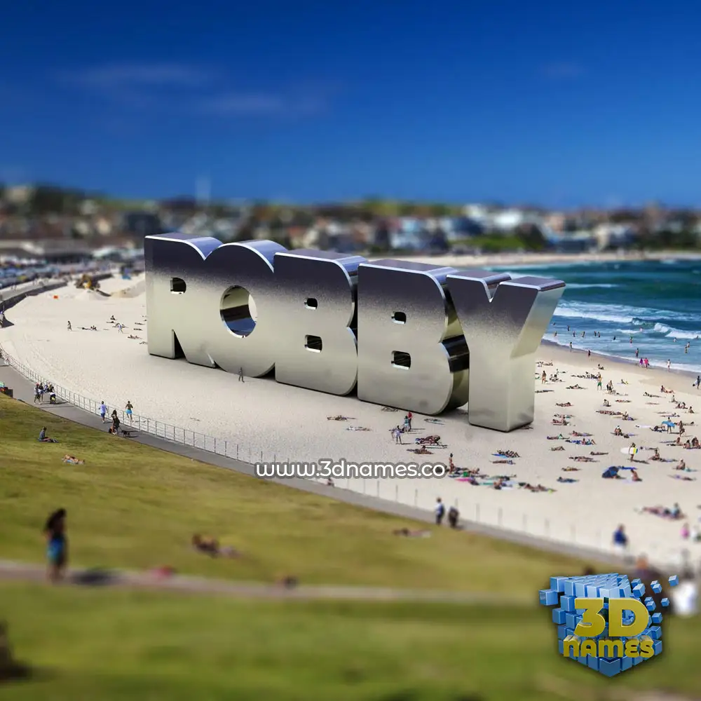 robby in Bondi Beach style - 3D name wallpaper
