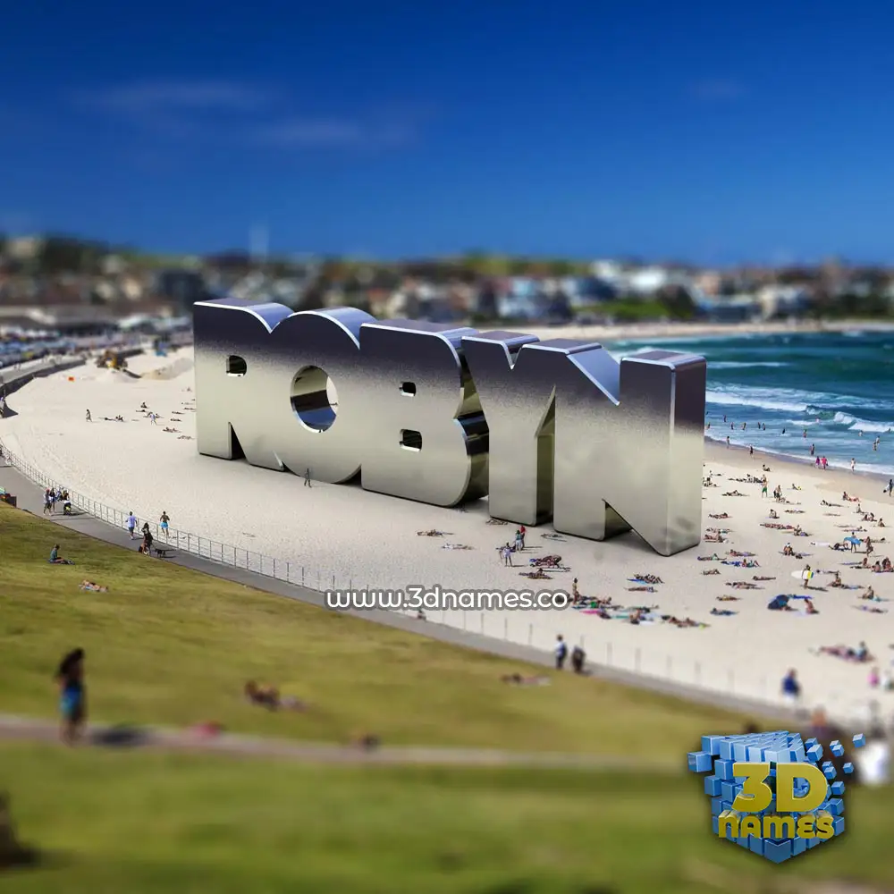 robyn in Bondi Beach style - 3D name wallpaper
