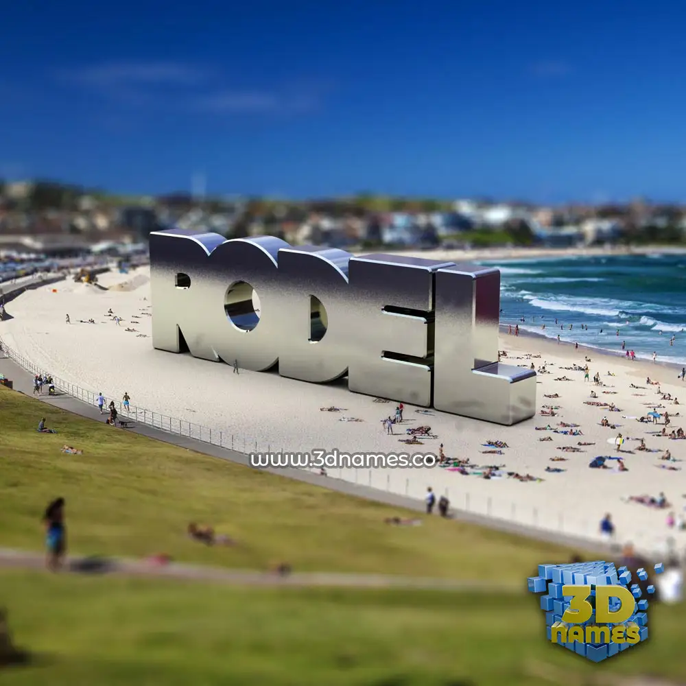 rodel in Bondi Beach style - 3D name wallpaper