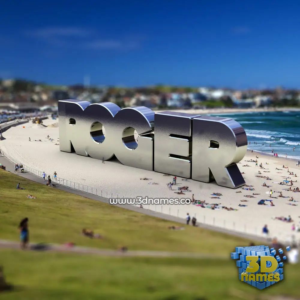 roger in Bondi Beach style - 3D name wallpaper