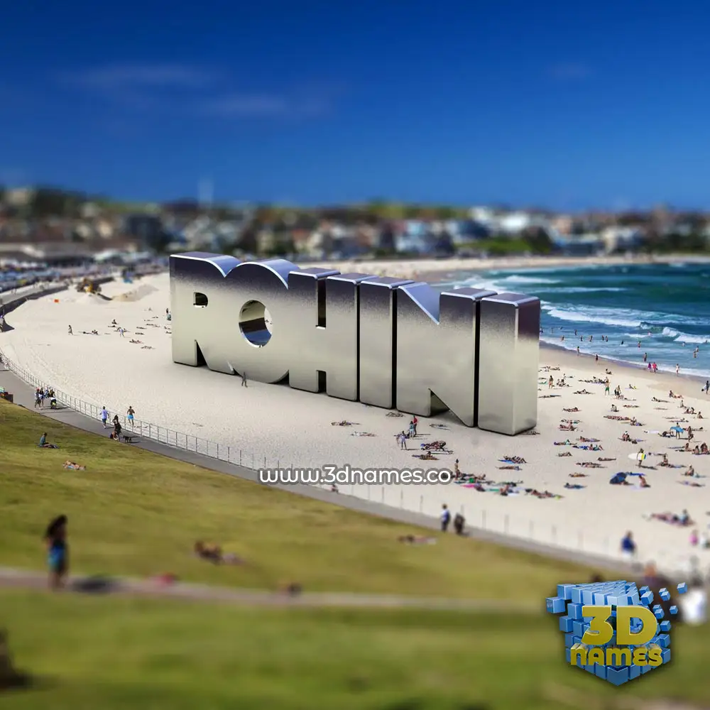 rohini in Bondi Beach style - 3D name wallpaper