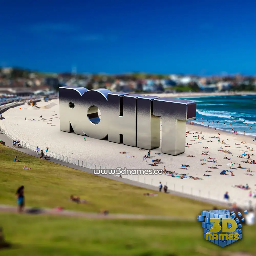 rohit in Bondi Beach style - 3D name wallpaper