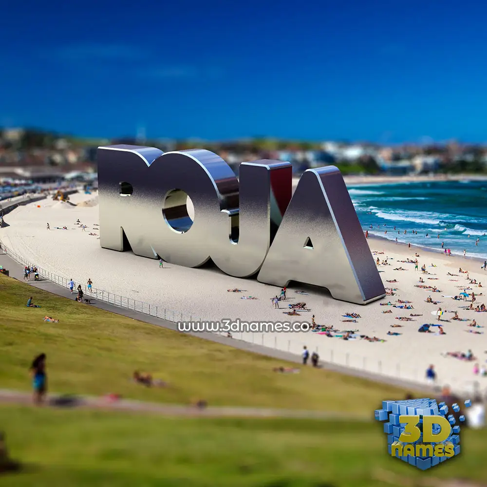roja in Bondi Beach style - 3D name wallpaper