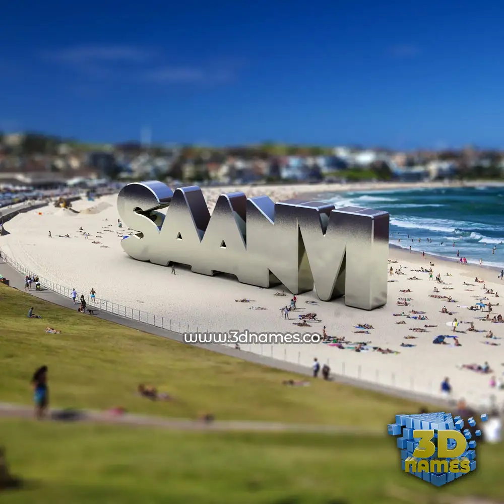 saanvi in Bondi Beach style - 3D name wallpaper