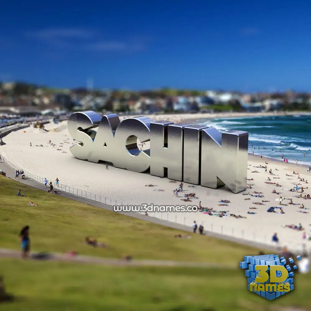 sachin in Bondi Beach style - 3D name wallpaper