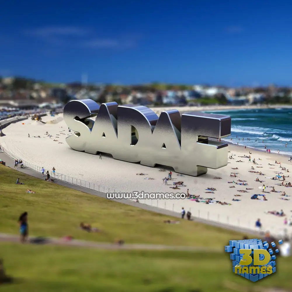 sadaf in Bondi Beach style - 3D name wallpaper