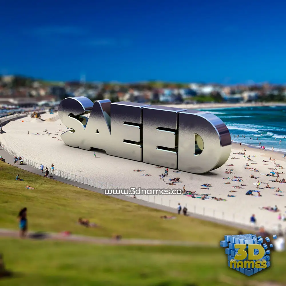 saeed in Bondi Beach style - 3D name wallpaper
