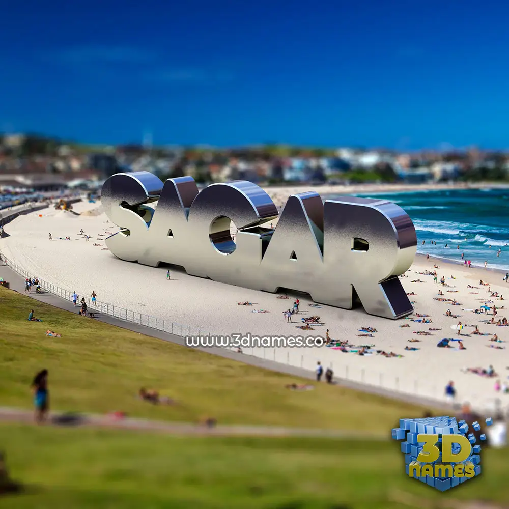 sagar in Bondi Beach style - 3D name wallpaper