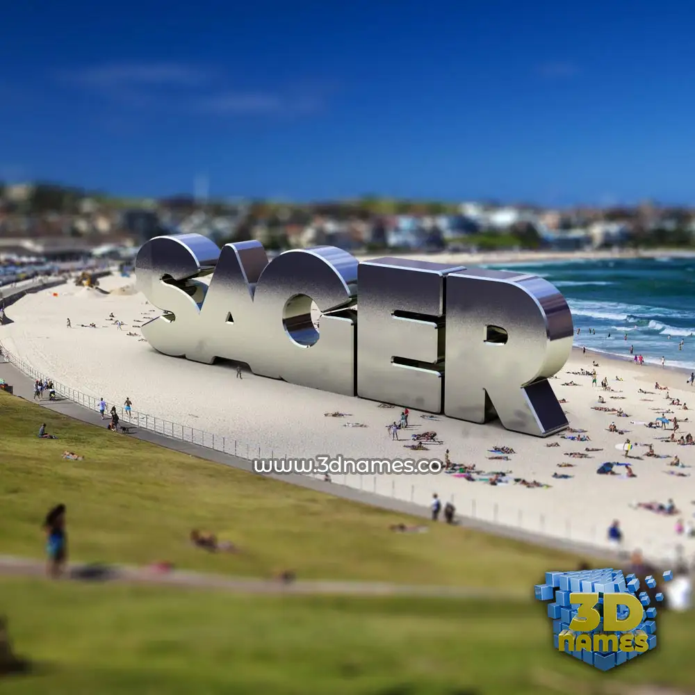 sager in Bondi Beach style - 3D name wallpaper