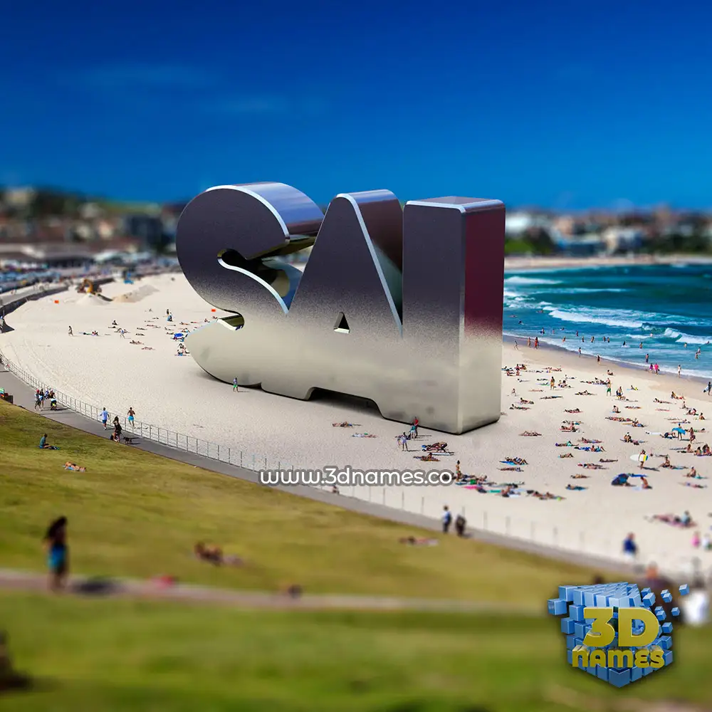 sai in Bondi Beach style - 3D name wallpaper