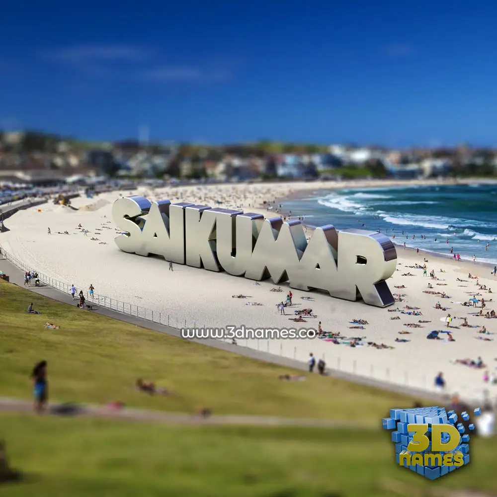 saikumar in Bondi Beach style - 3D name wallpaper
