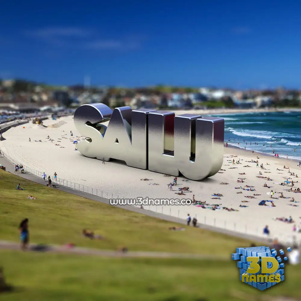 sailu in Bondi Beach style - 3D name wallpaper