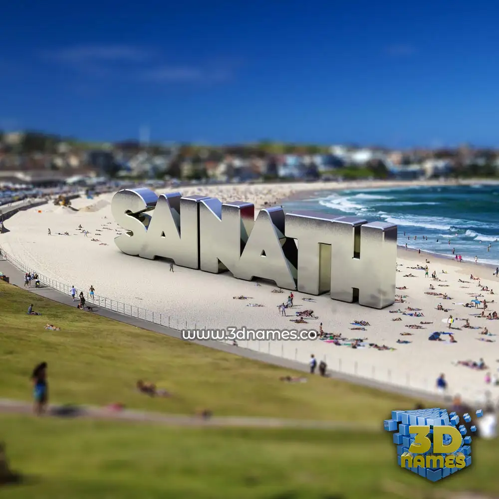 sainath in Bondi Beach style - 3D name wallpaper