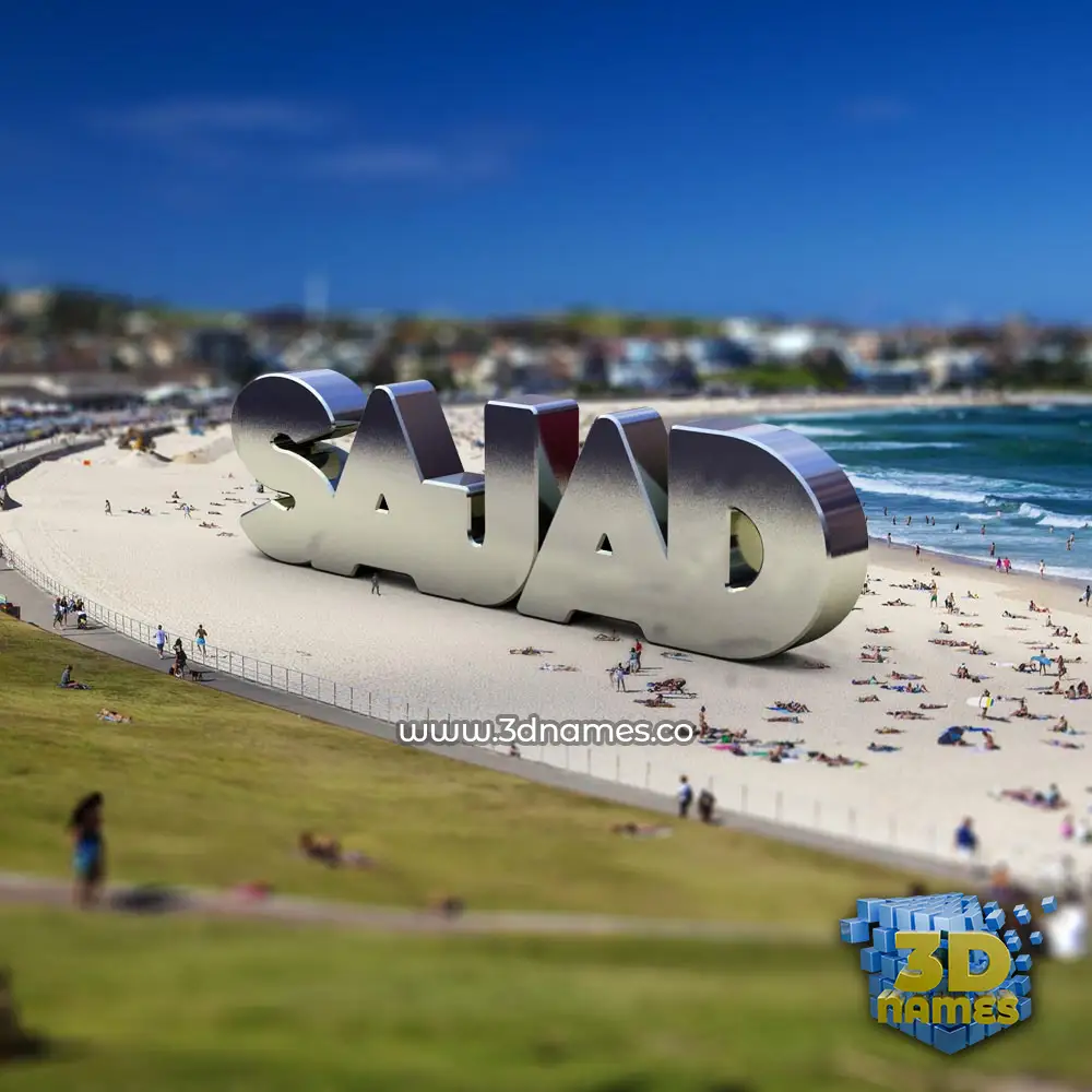 sajad in Bondi Beach style - 3D name wallpaper