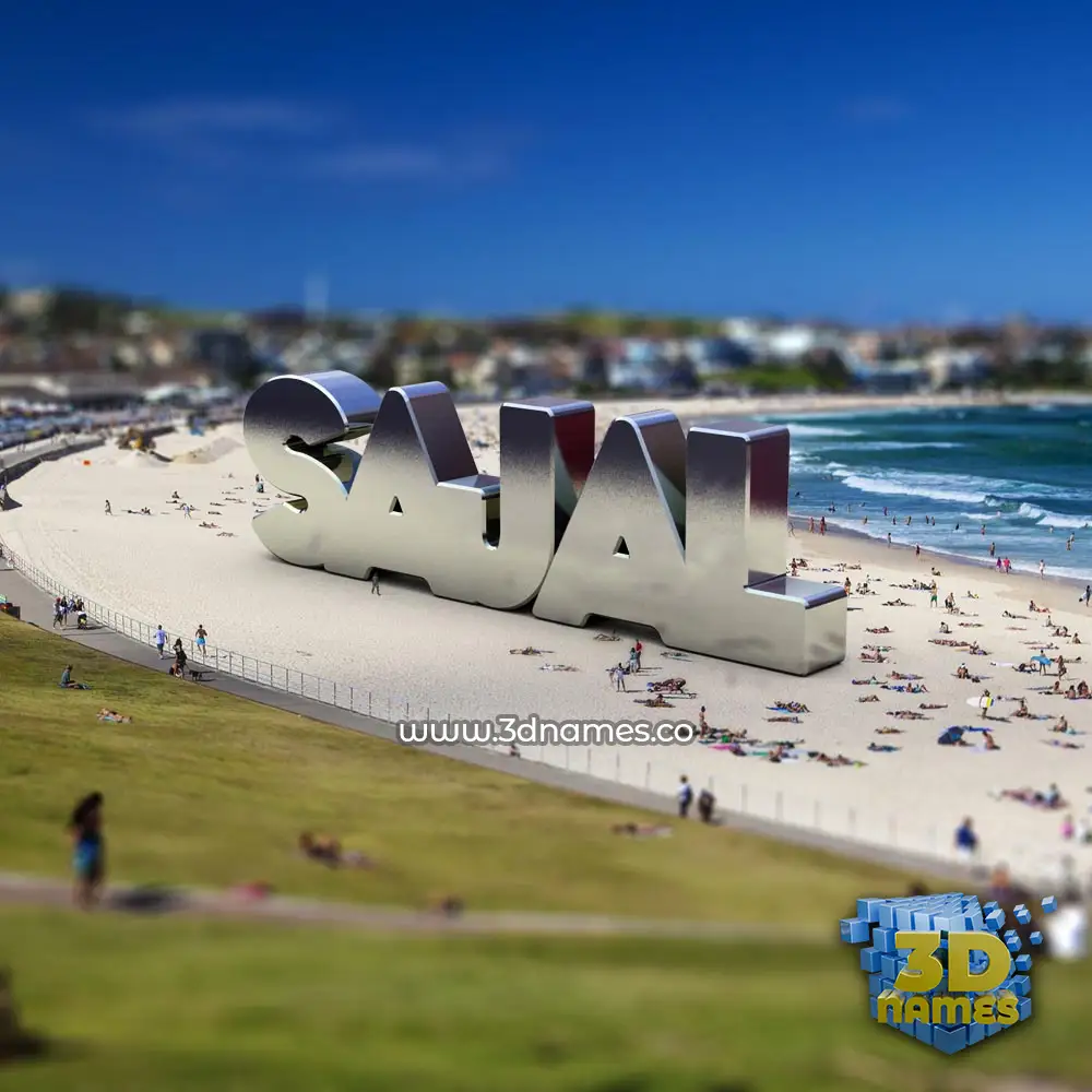sajal in Bondi Beach style - 3D name wallpaper