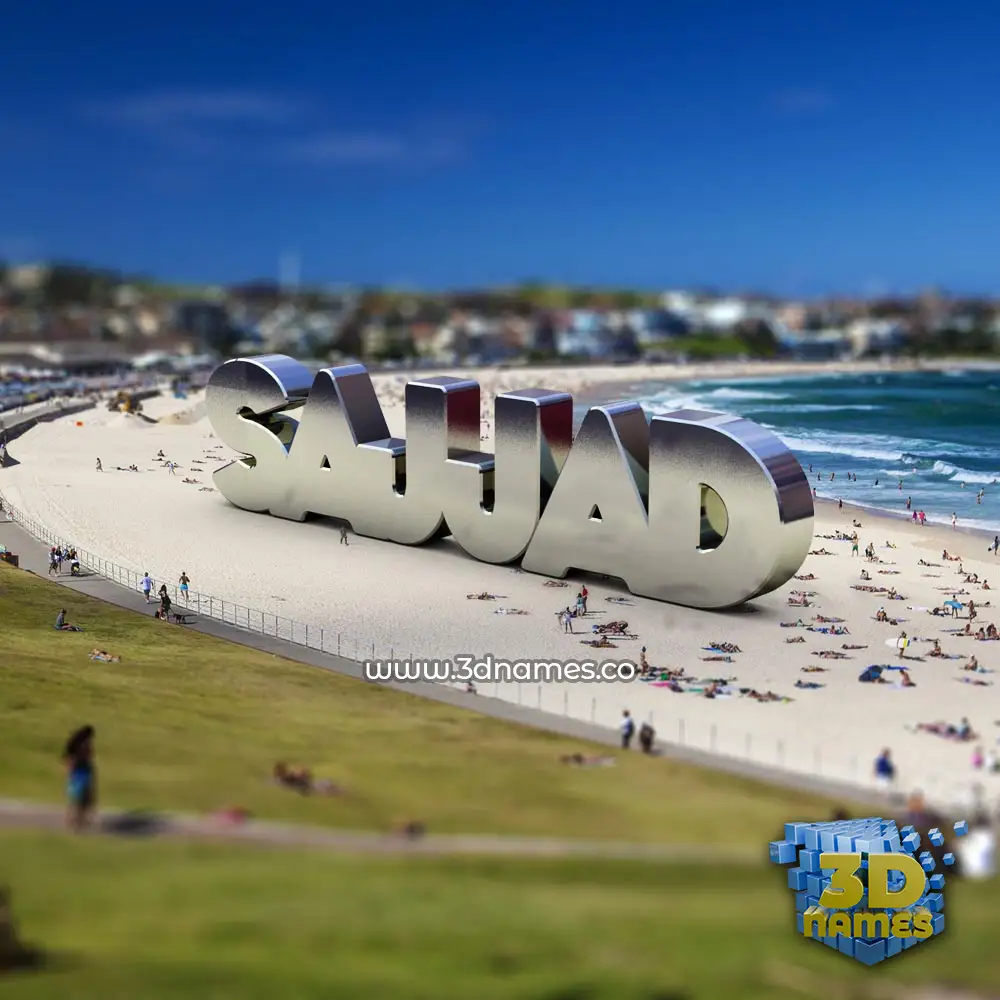 sajjad in Bondi Beach style - 3D name wallpaper