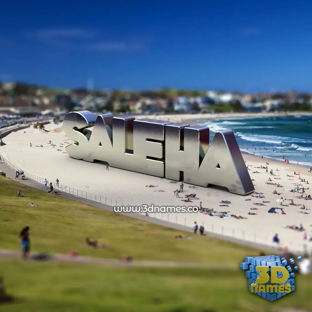 saleha in Bondi Beach style - 3D name wallpaper
