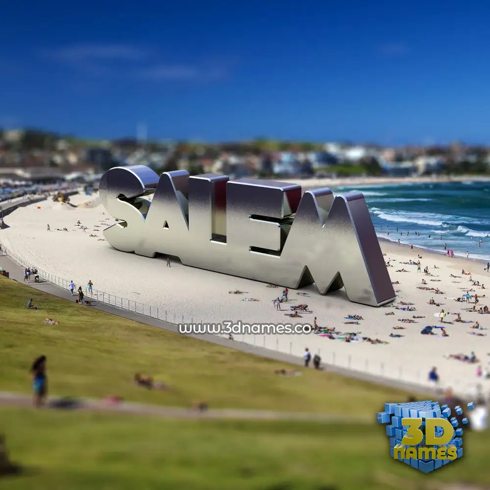 salem in Bondi Beach style - 3D name wallpaper