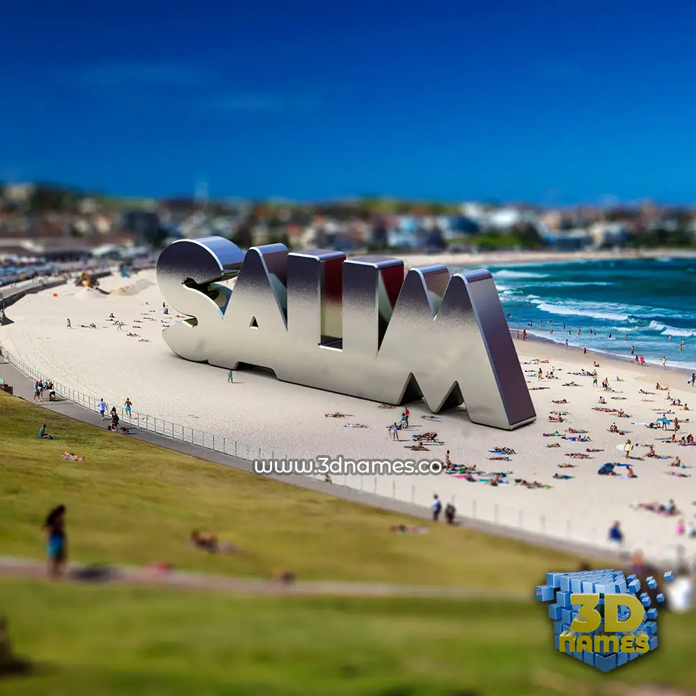 salim in Bondi Beach style - 3D name wallpaper