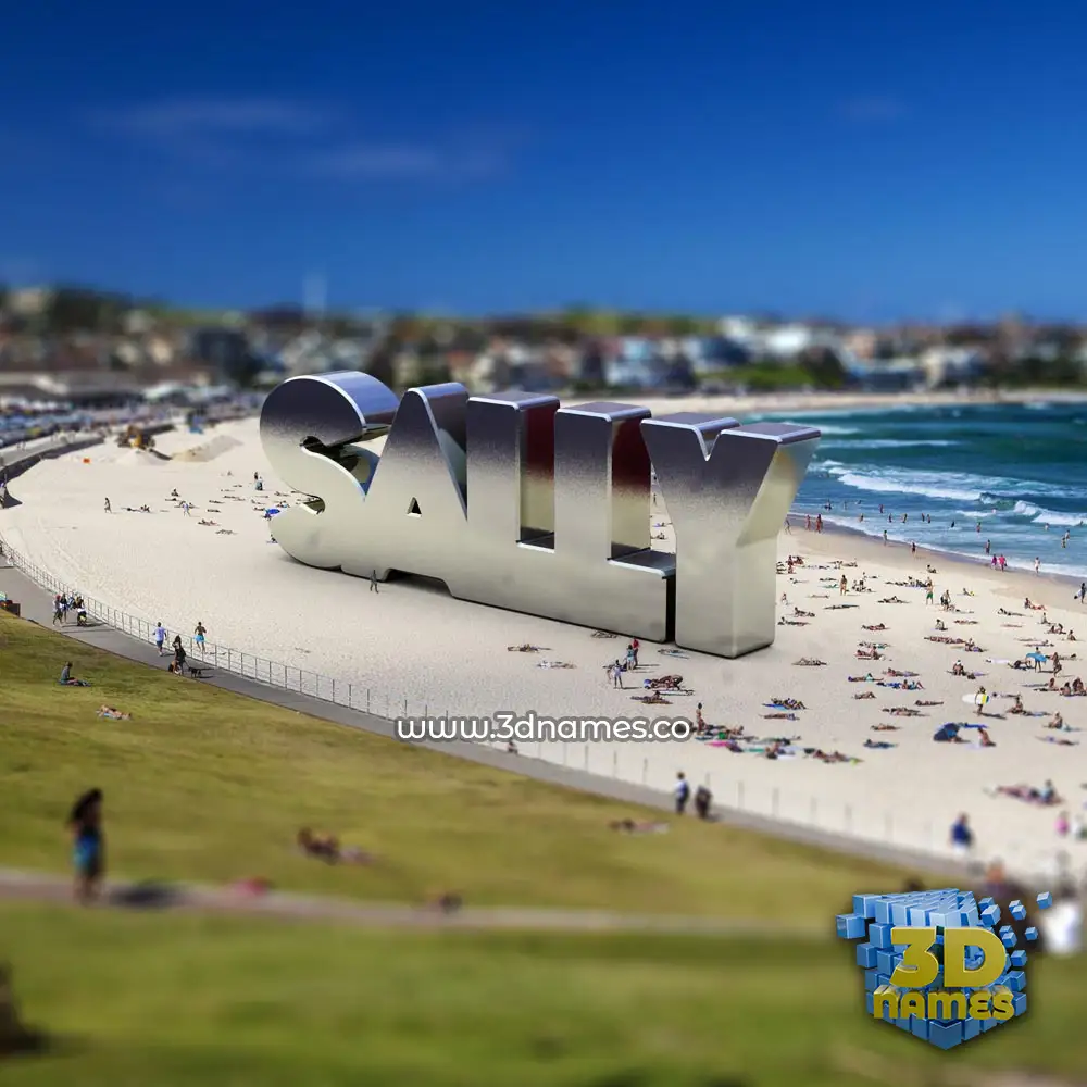 sally in Bondi Beach style - 3D name wallpaper