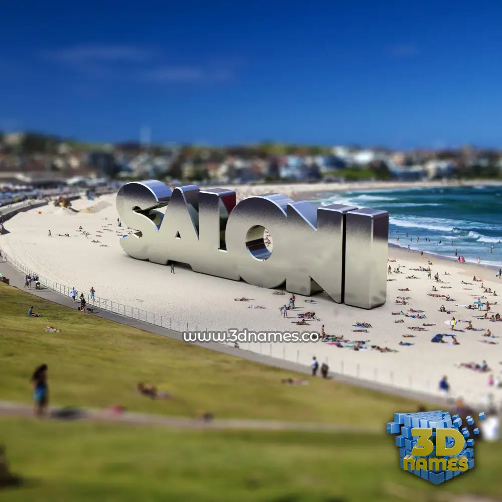 saloni in Bondi Beach style - 3D name wallpaper