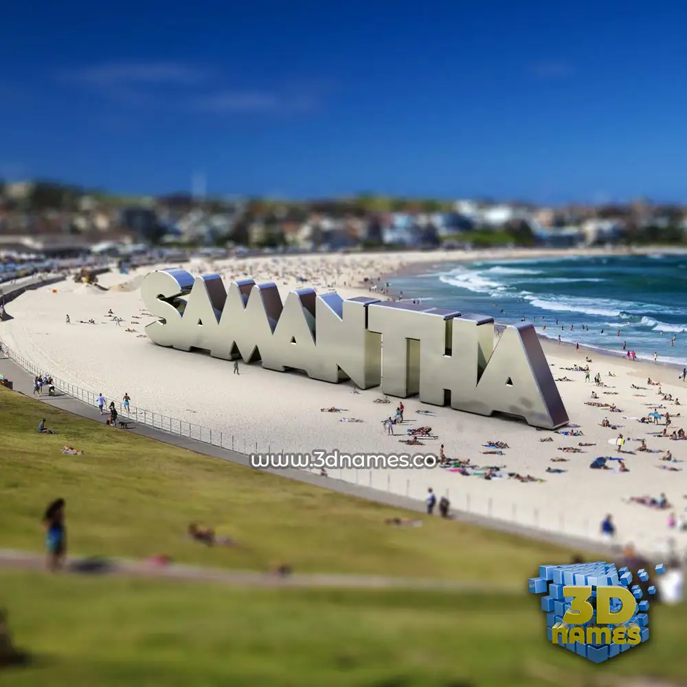 samantha in Bondi Beach style - 3D name wallpaper