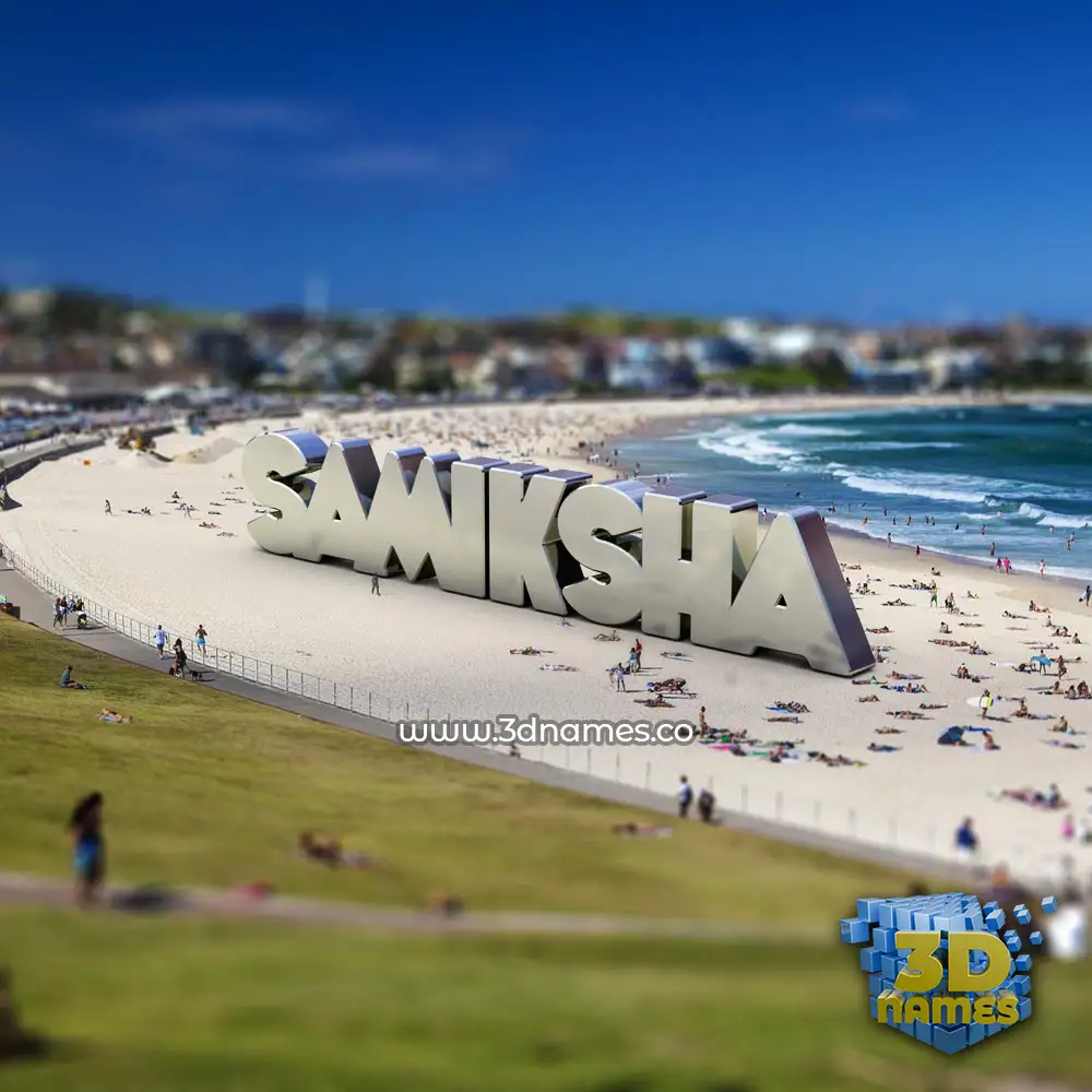 samiksha in Bondi Beach style - 3D name wallpaper