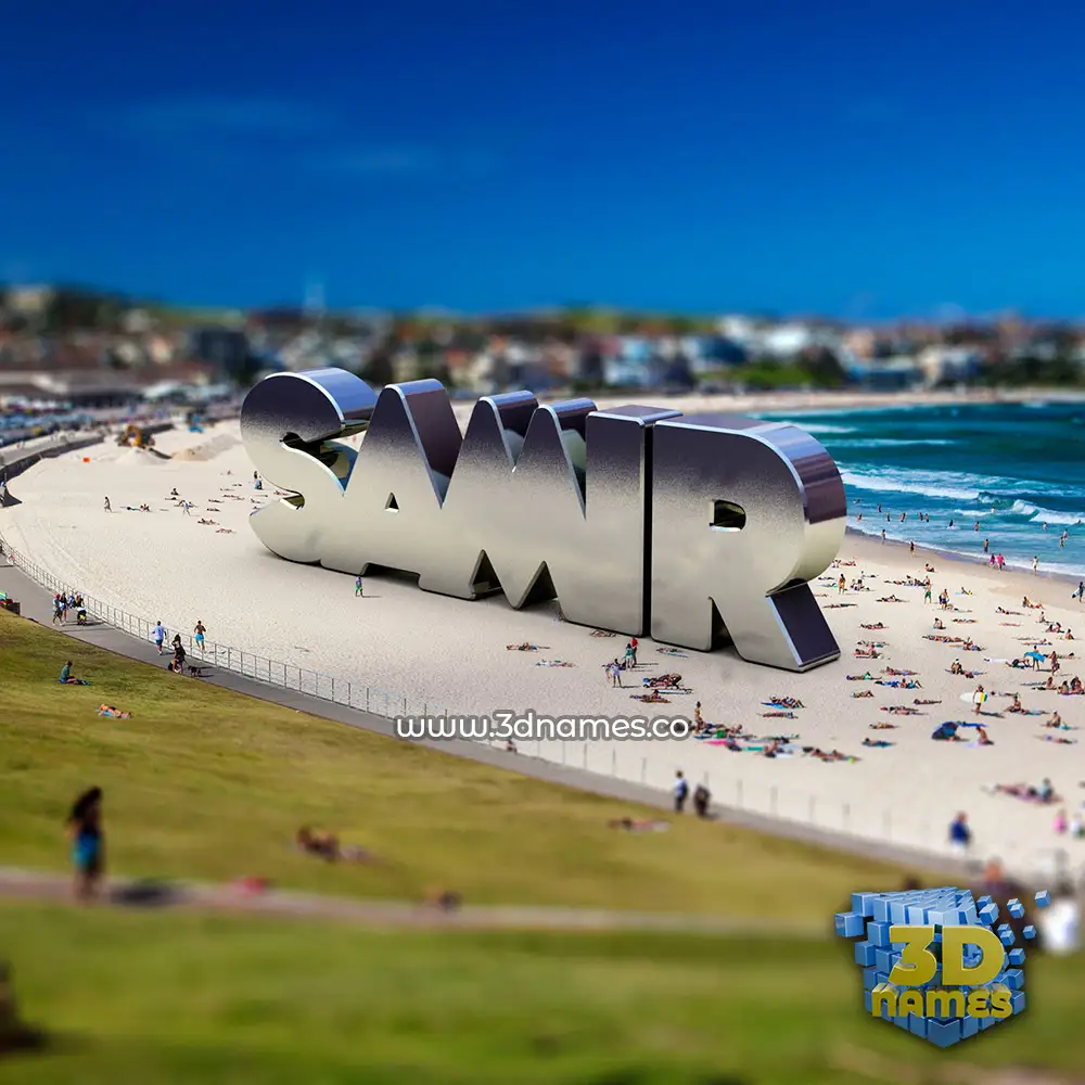samir in Bondi Beach style - 3D name wallpaper