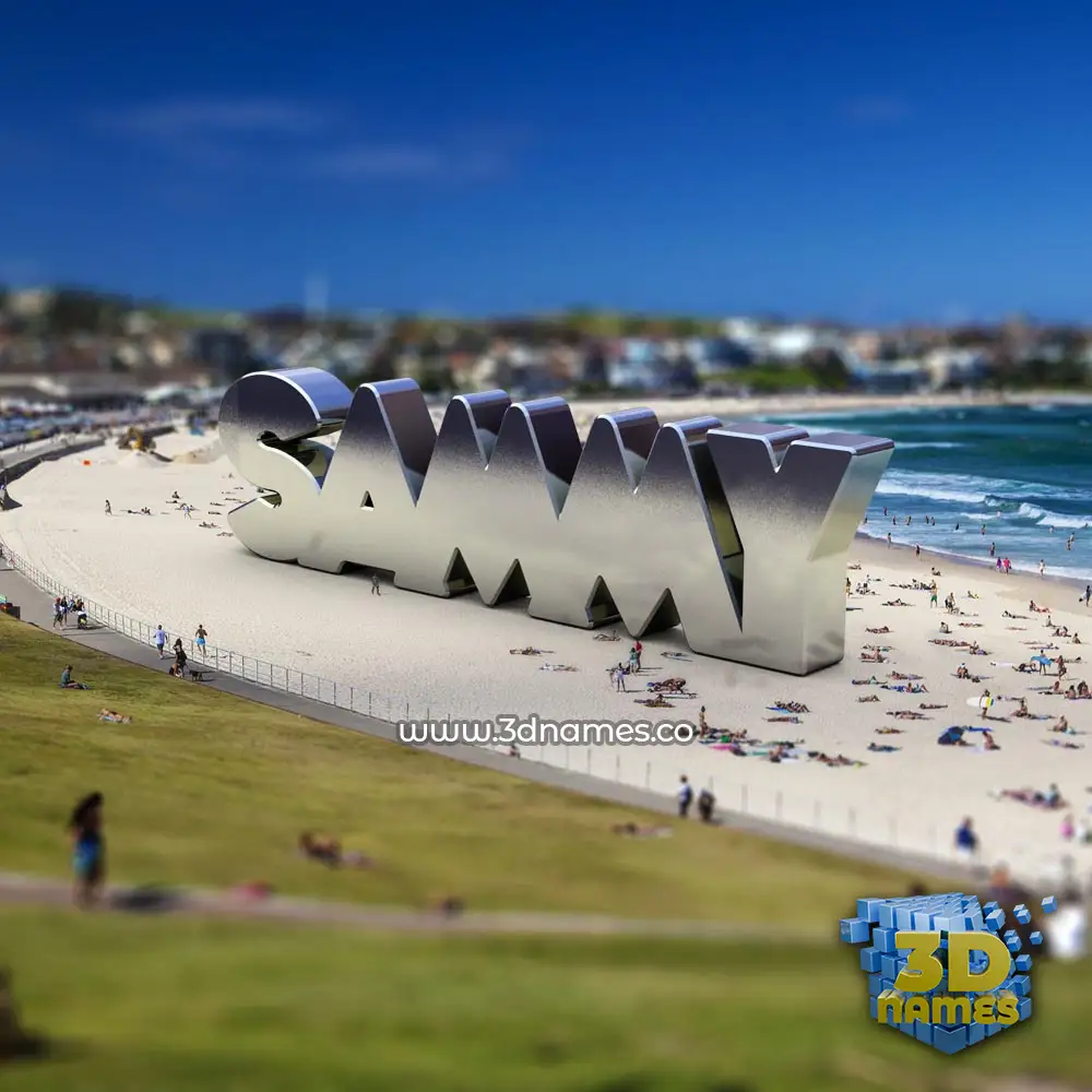 sammy in Bondi Beach style - 3D name wallpaper