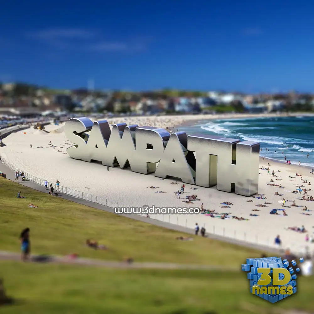 sampath in Bondi Beach style - 3D name wallpaper