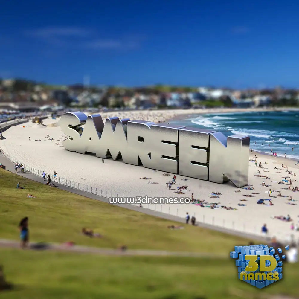 samreen in Bondi Beach style - 3D name wallpaper