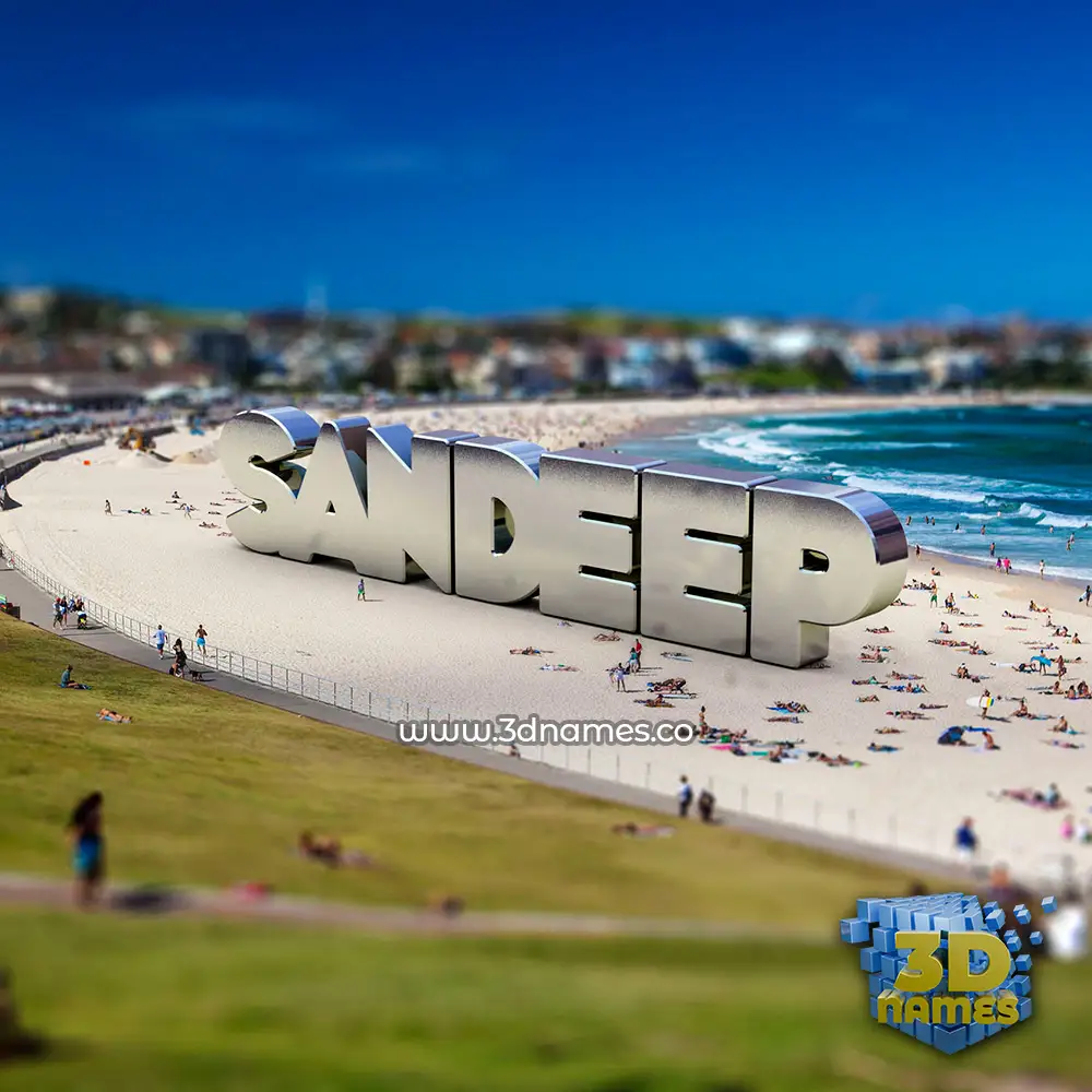 sandeep in Bondi Beach style - 3D name wallpaper