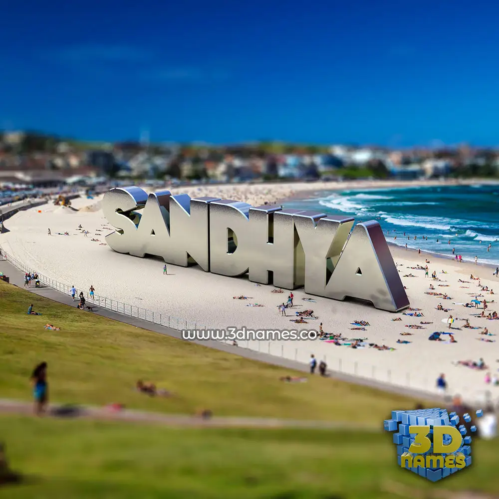 sandhya in Bondi Beach style - 3D name wallpaper