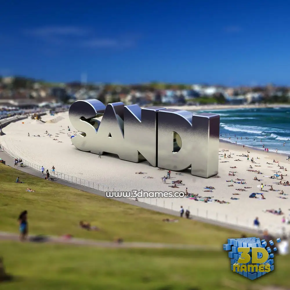 sandi in Bondi Beach style - 3D name wallpaper