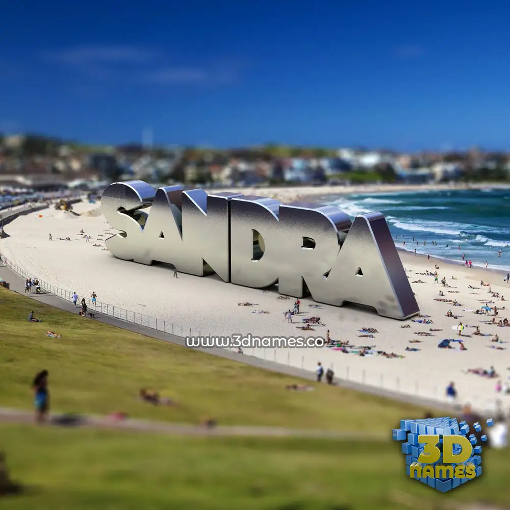 sandra in Bondi Beach style - 3D name wallpaper