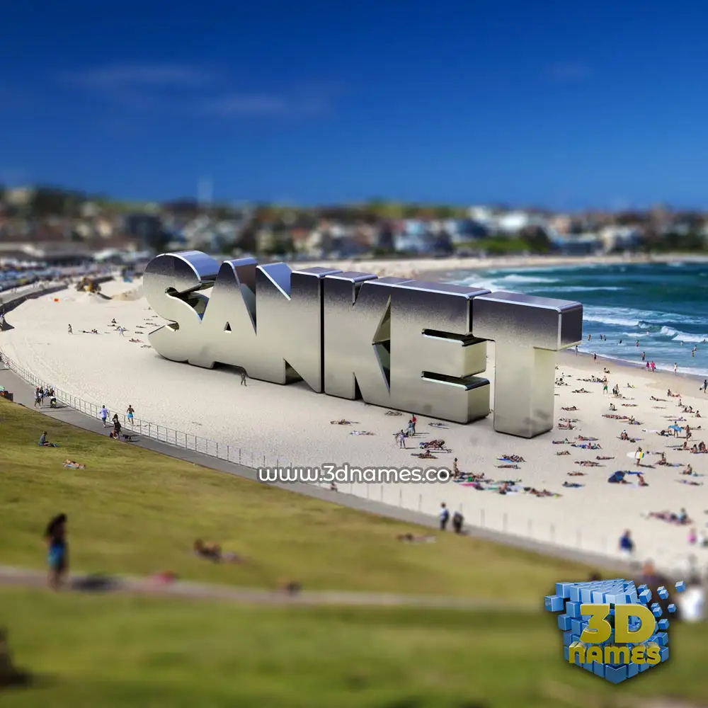 sanket in Bondi Beach style - 3D name wallpaper