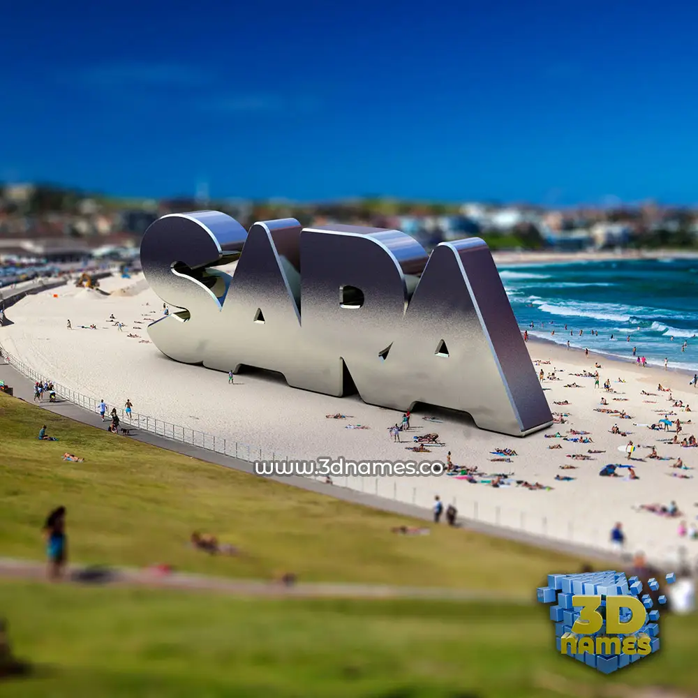 sara in Bondi Beach style - 3D name wallpaper