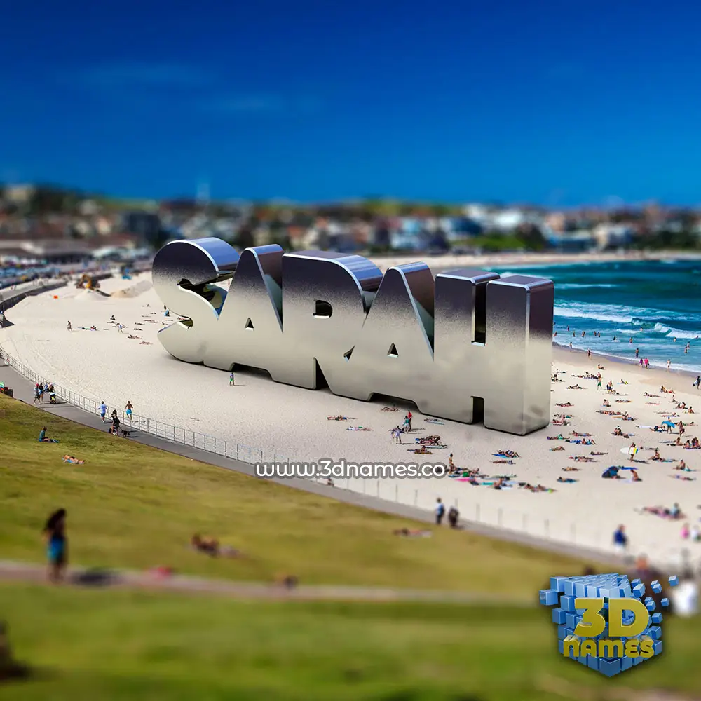 sarah in Bondi Beach style - 3D name wallpaper