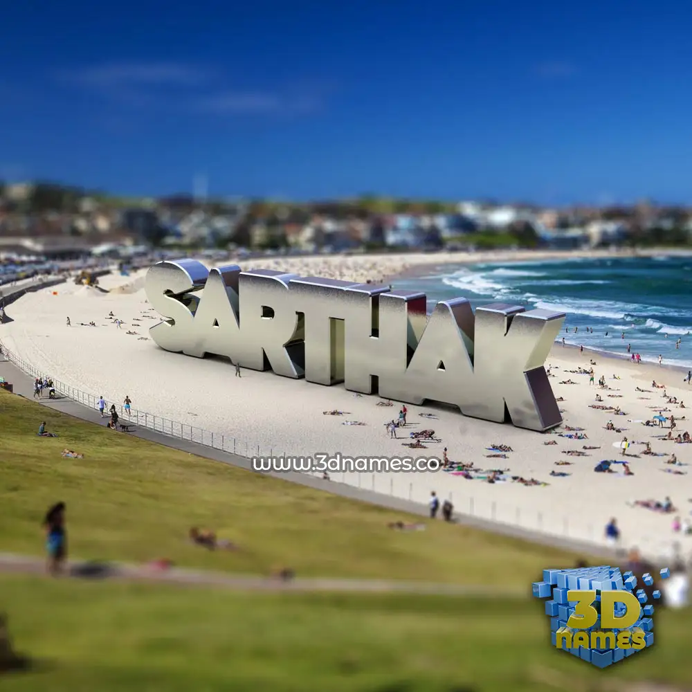 sarthak in Bondi Beach style - 3D name wallpaper