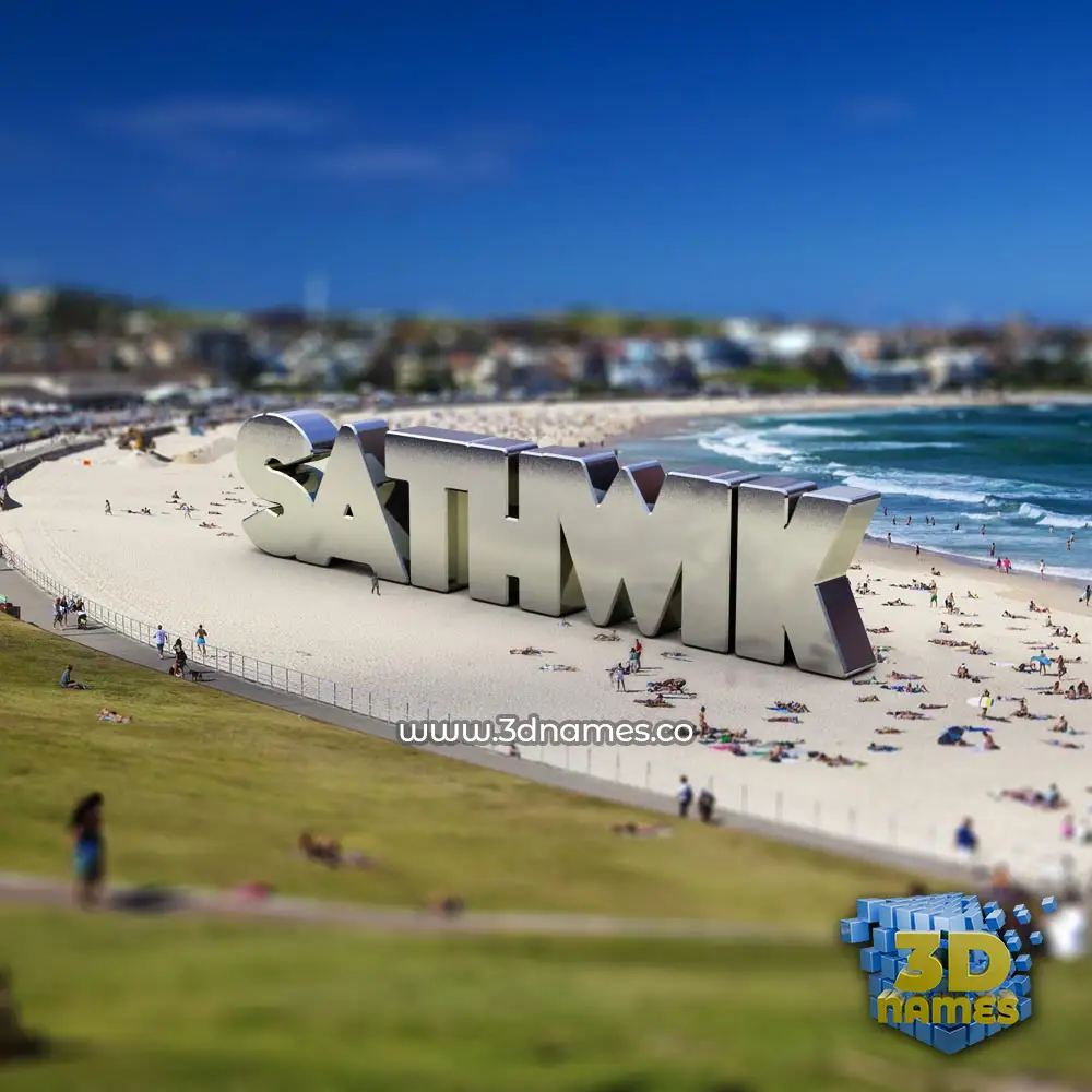 sathwik in Bondi Beach style - 3D name wallpaper