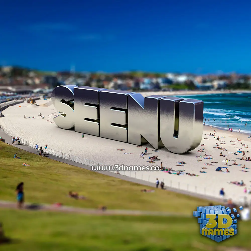 seenu in Bondi Beach style - 3D name wallpaper