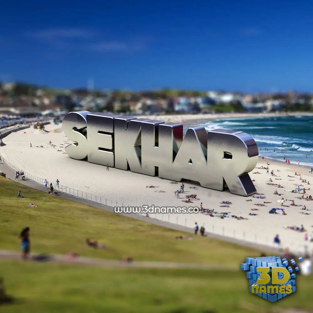 sekhar in Bondi Beach style - 3D name wallpaper