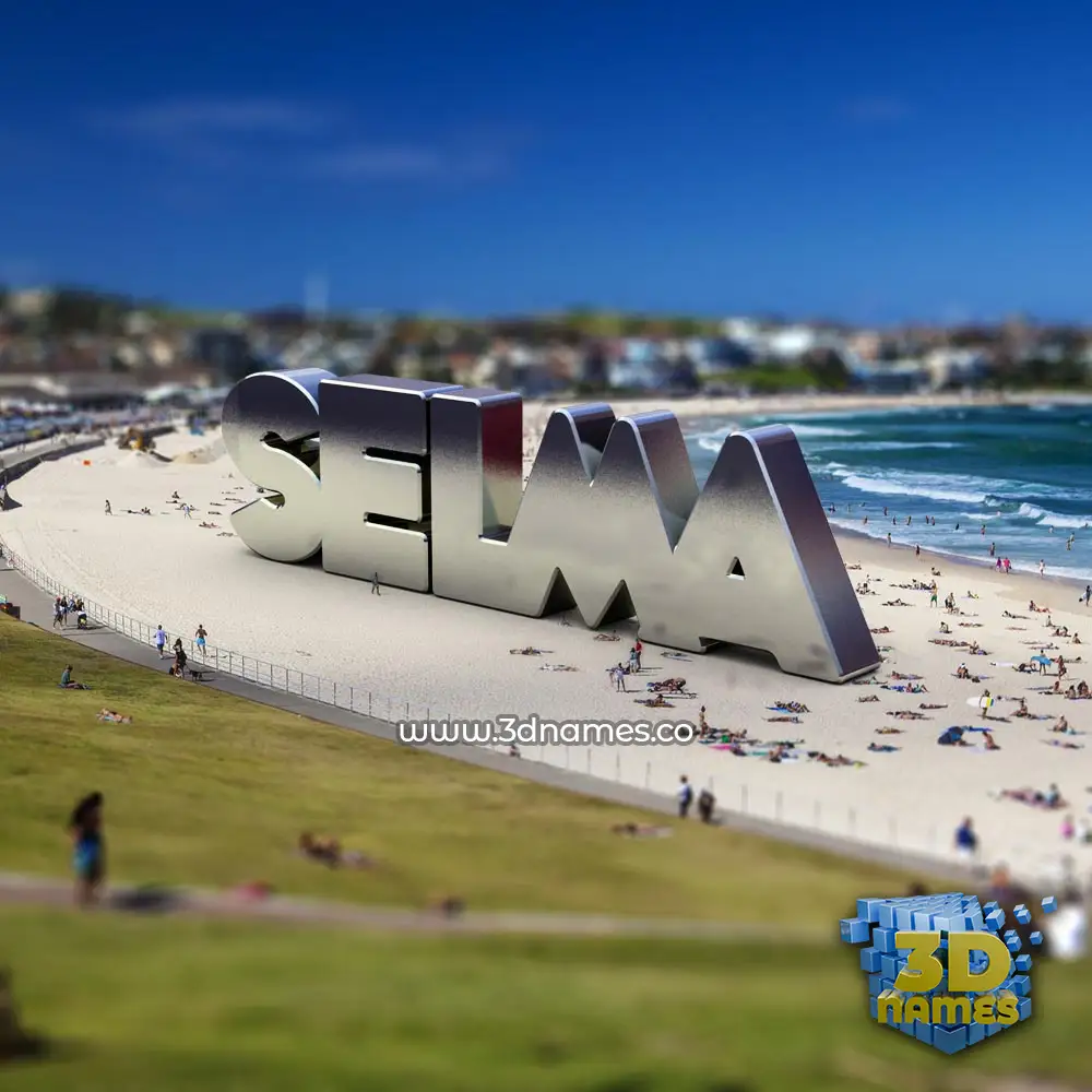selma in Bondi Beach style - 3D name wallpaper