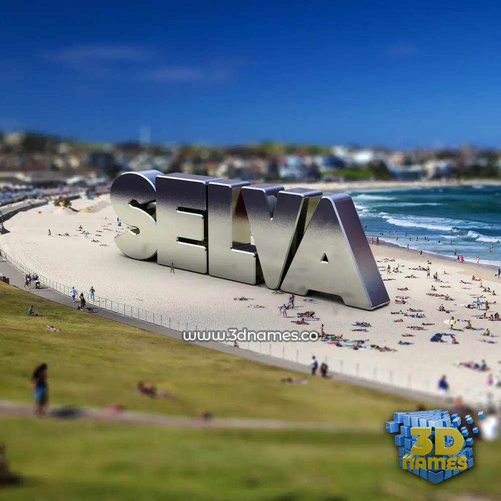 selva in Bondi Beach style - 3D name wallpaper
