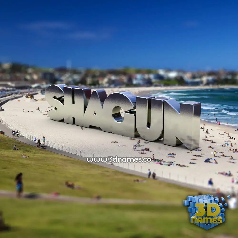 shagun in Bondi Beach style - 3D name wallpaper